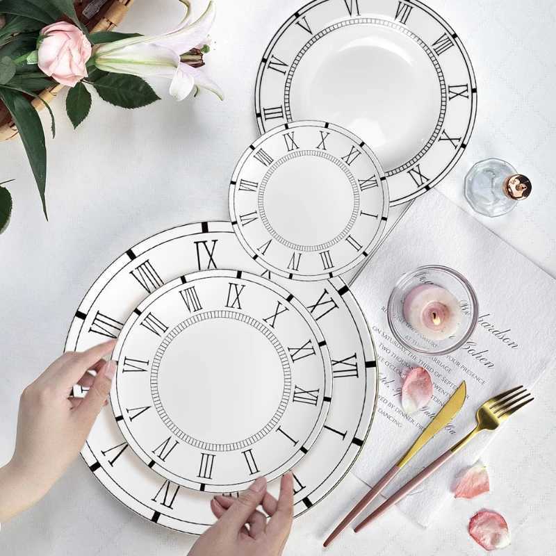 Luxury Modern Creative Ceramic Decoration Pan Bone Ceramic Beef Plate Hotel Restaurant He dish western Cuisine Plate he decoration Y251129