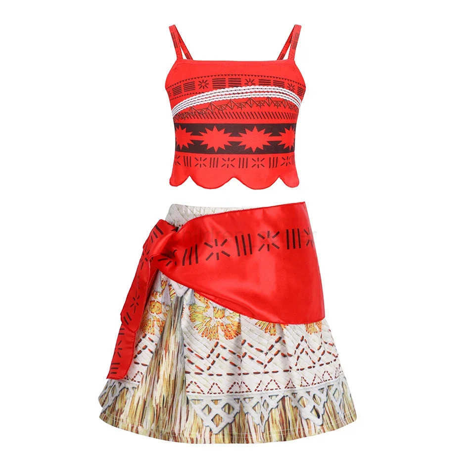 Disney New Movie Moana 2 Girls Dress Halloween Party Costume Princess Fancy Costume Childrens Vaiana Costume W250429