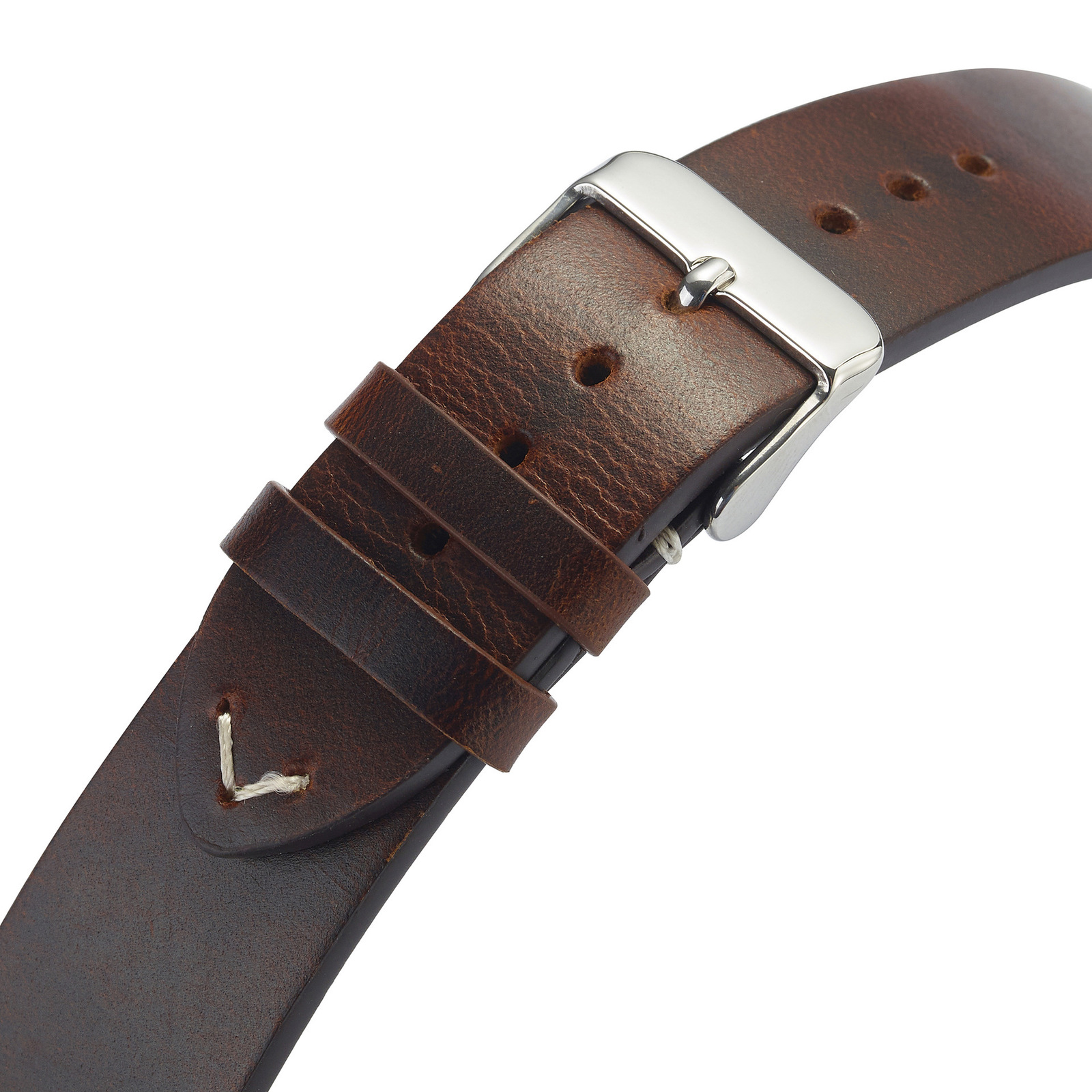 Seven color Italian oil wax color changing cowhide watch band intelligent quick release ultra-thin leather strap 240116