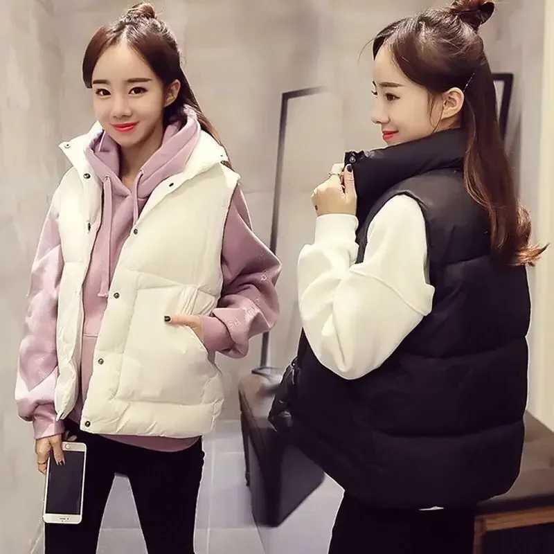 Jacket Vest Womens Autumn Winter Loose Short Jacket Chaleco MujerT251129