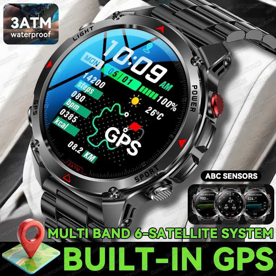 2025 New T-Rex 3 Pro GPS Smart Watch 3ATM Waterproof Built-in Dual-band AGPS Compass Military Sport BTcall Smartwatch MenW251129