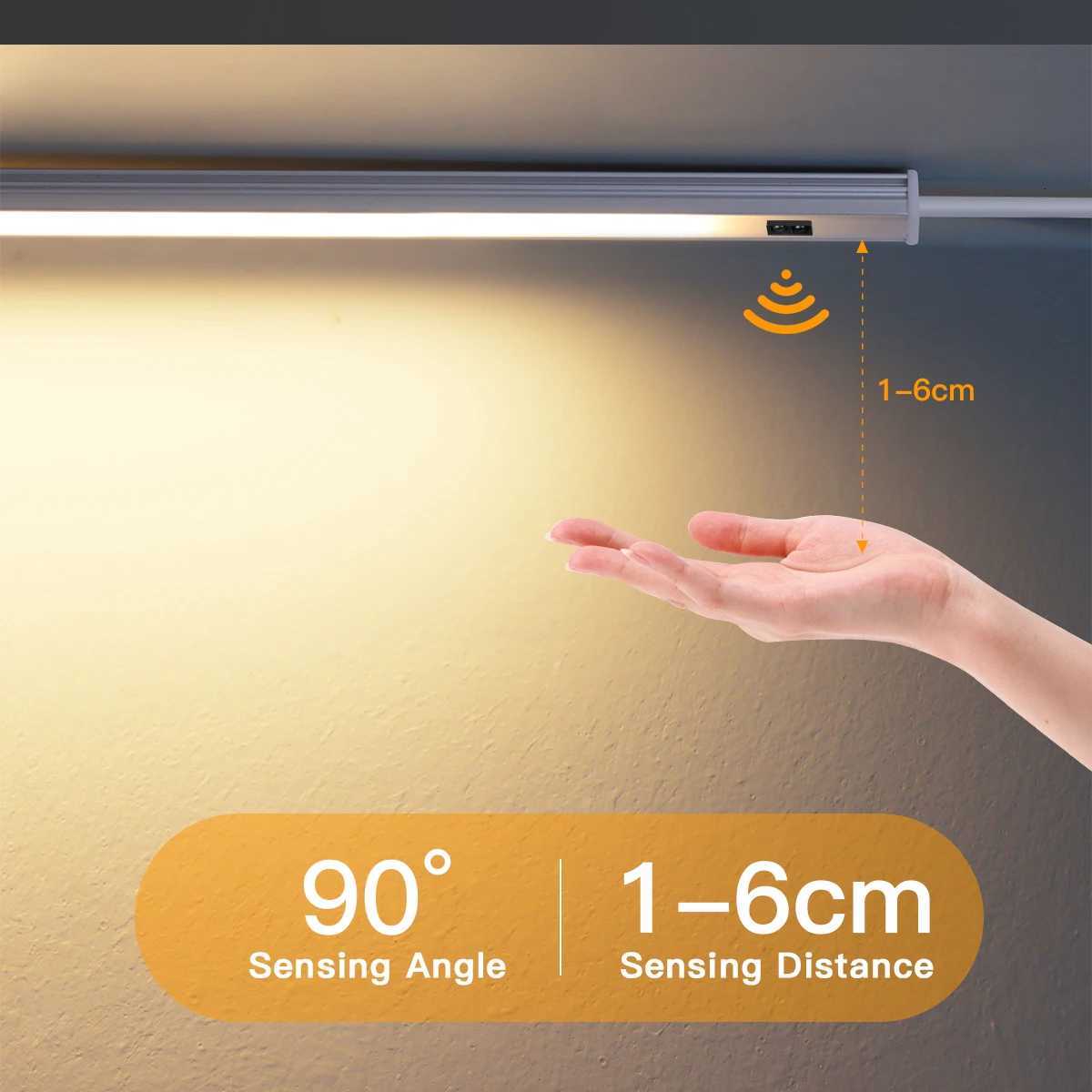 Hand Wave Sweep Motion Sensor LED Light Under Cabinet Kitchen Lamp 30/50CM Aluminium Bar Lamp Home Wardrobe Closet Lighting Deco M251129