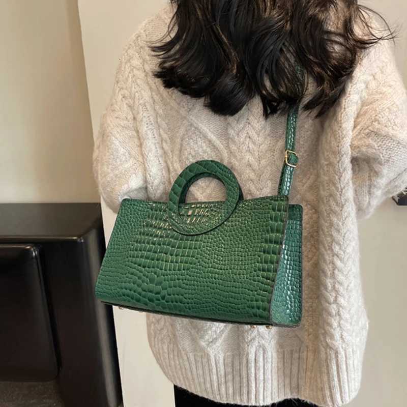 Summer Casual Vintage Top-Handle Bags for Women Fashion Alligator Large Capacity Female Shoulder Bags Crossbody Bags K251128