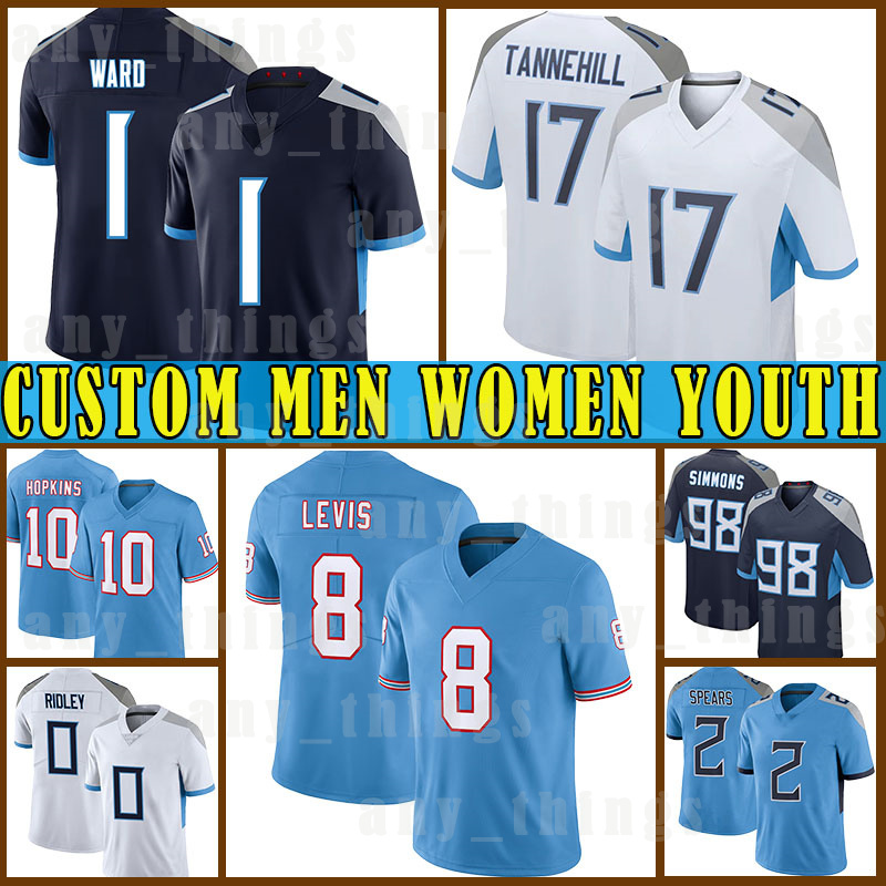 10 DeAndre Hopkins Football 0 Ridley Jerseys Titanss Jeffery DeAndre Hopkins Cameron Ward Jeffery Simmons Treylon Burks Tyjae Spears T'Vondre Sweat Ryan Tannehill