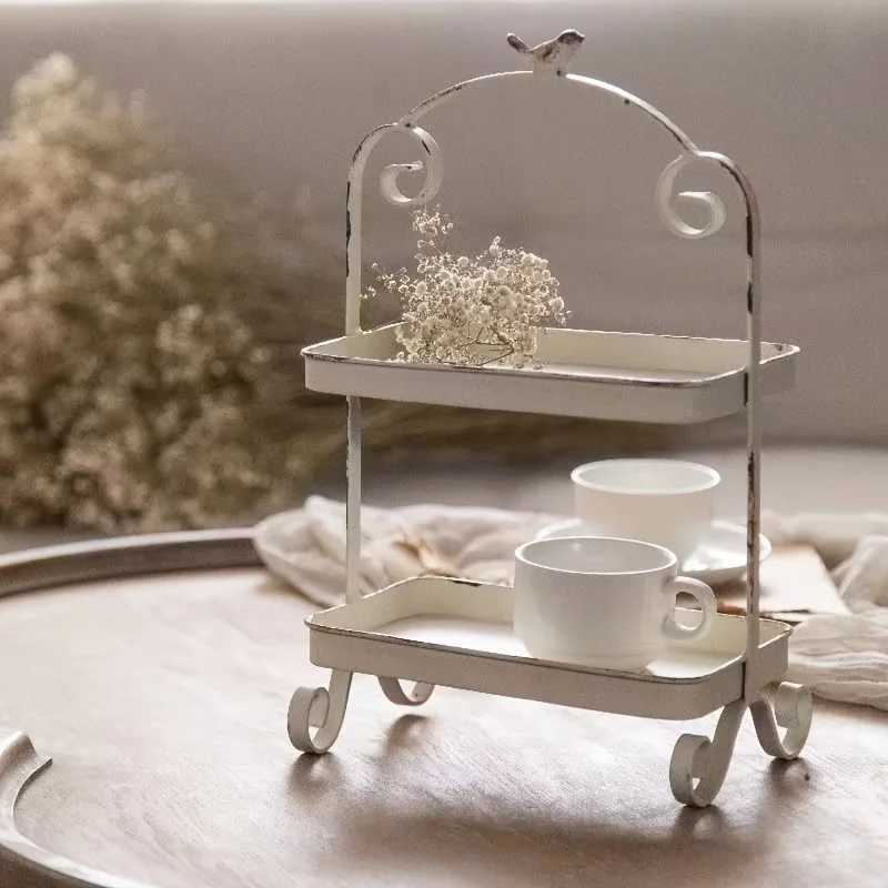 French Iron Tray Multi-Tier Lacquer Versatile Art Theme for All Holidays No Batteries Needed Y251129