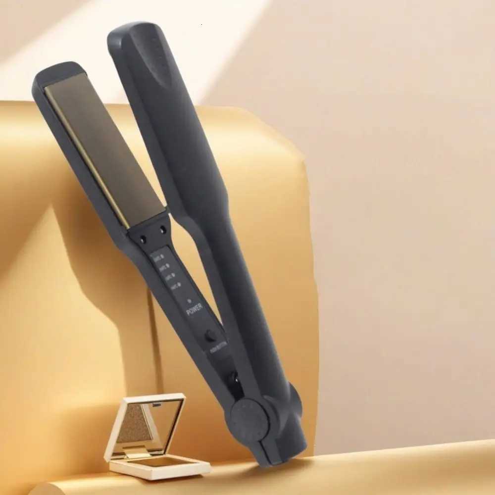 Fast Warm-up Electric Hair Straightener Ceramic Glaze Widened Bangs Heating Plate Temperature Adjustable EU Plug Hair CurlerT251129