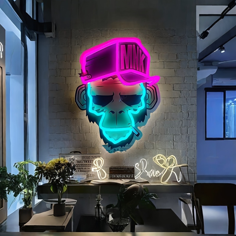 Bear. This super cool LED wall decoration light features an animated little bear. With adjustable brightness, this LED light is suitable for decoratin