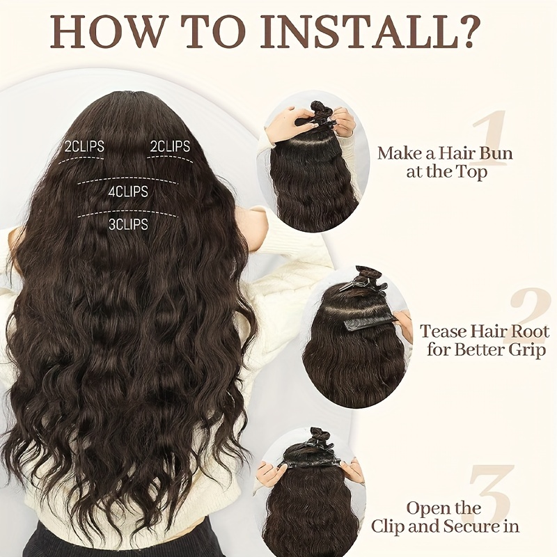 Women's Synthetic Heat-resistant Braided Hair Extensions with 4 Bb Clips - Available in 16