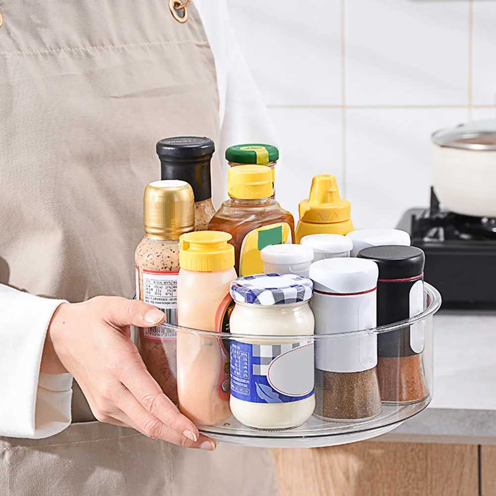 Rotating Tray Organizer Premium Material Spice Rack Easy Accessible Visible Storage Modern Design Christmas Party Wedding Y251129