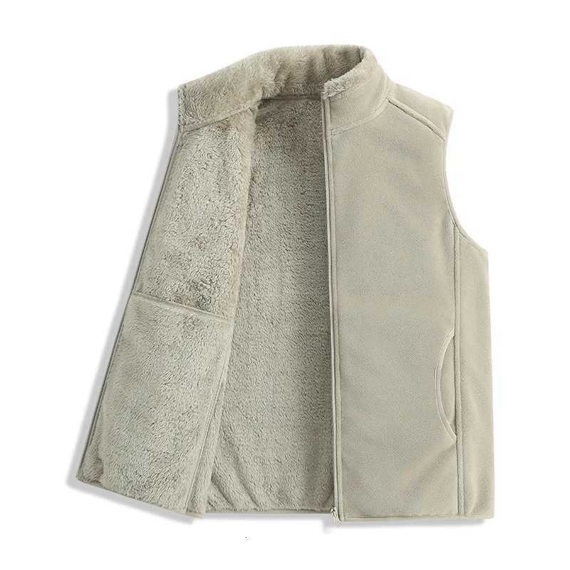 New women Autumn Winter Fashion Versatile Casual Stand Up Collar Polar Fleece Vest Thickened Warm Outdoor Sports Sleeveless CoatT251129