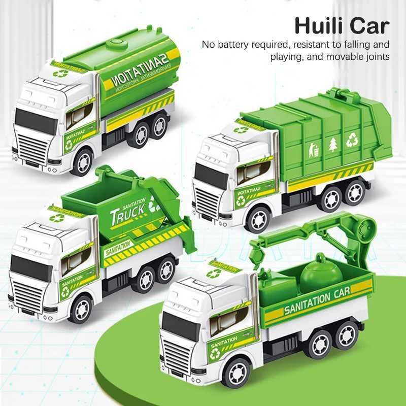 1pc Kids Toys Car Inertia Sanitation Truck Models Pull Back Military Engineering Vehicle Fire Engine Boys Toys For Children Gift J251129
