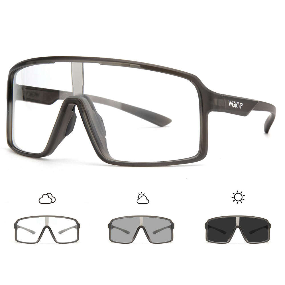 wgkvp new cycling windproof sports glasses uv resistant day and night dualuse color changing full frame goggles
