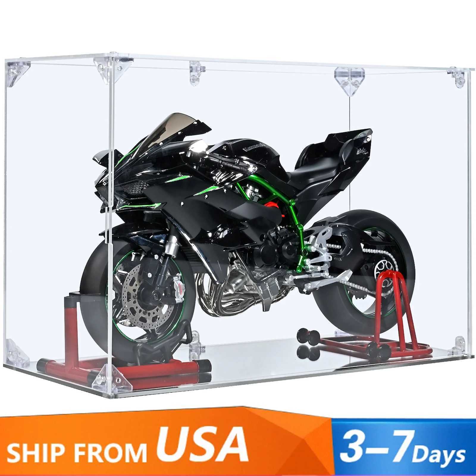 Spray 1/6 Kawasaki Ninja H2R Alloy Metal Diecast Motorcycle Model Car Holiday gift with motorcycle display box set J251129