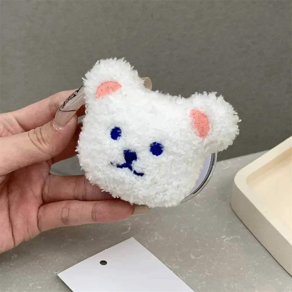 Korea 3D Cute W Plush Bear for Magnetic Phone Griptok Grip Tok Stand for IPhone Wireless Charging Holder Bracket Ring Y251129
