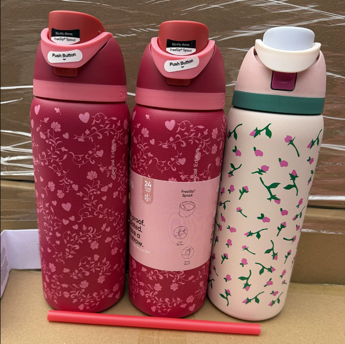 NEW Blue cherry 24OZ 32OZ Original Owala Insulated Stainless Steel Water Bottle with Straw, BPA-Free Sports Water BottlES