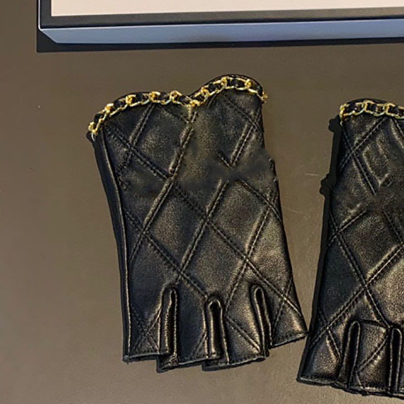 Five Fingers Gloves Fingerless Gloves Womens Designer Fingerless Gloves Winter Leather Fashion Accessories Gift