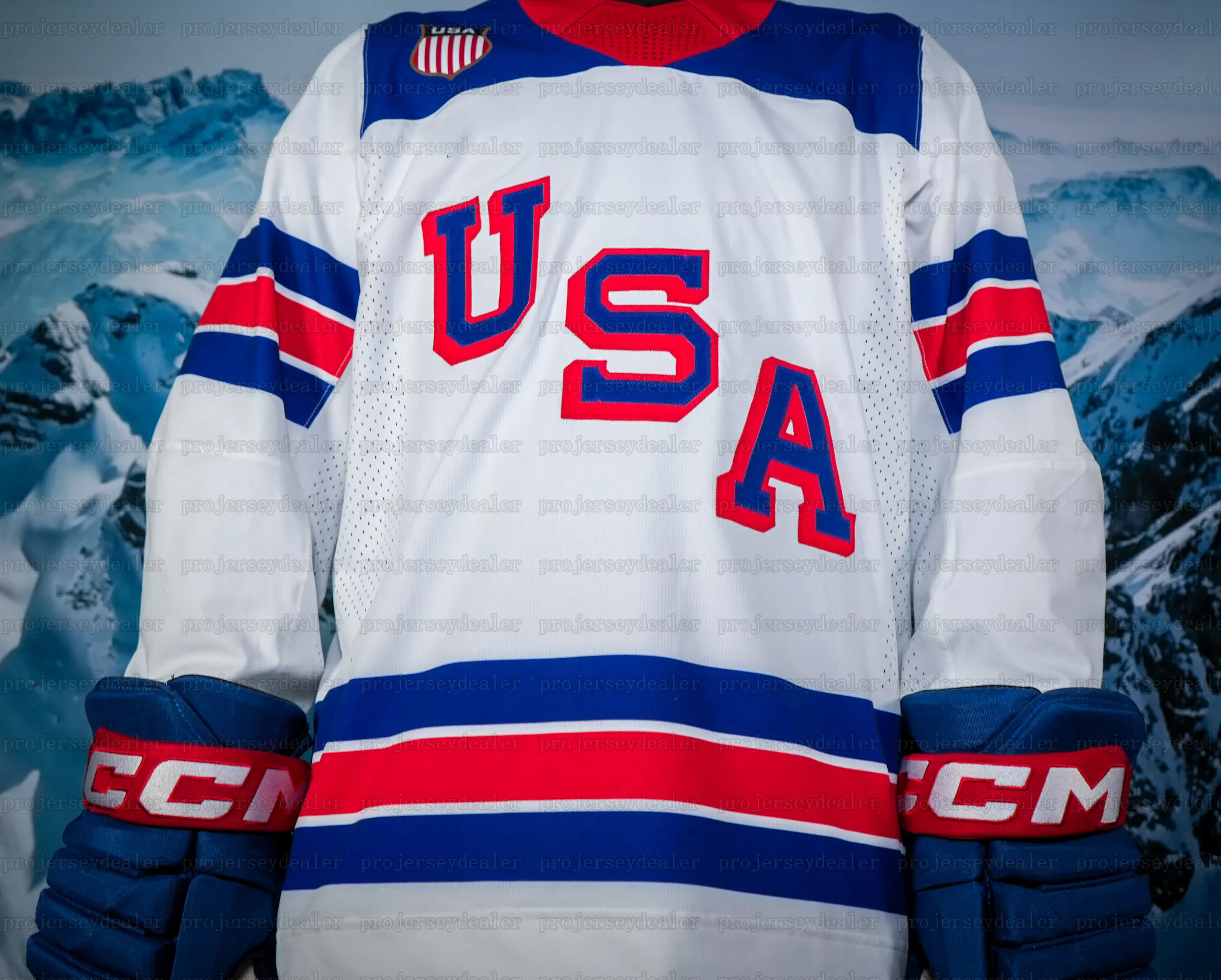 01 Team USA 2026 Winter Olympices Hockey Jersey J.T. Miller Matthew Tkachuk Jason Robertson Larkins Tage Thompson Cole Caufield Jack Eichel Clayton Ke
