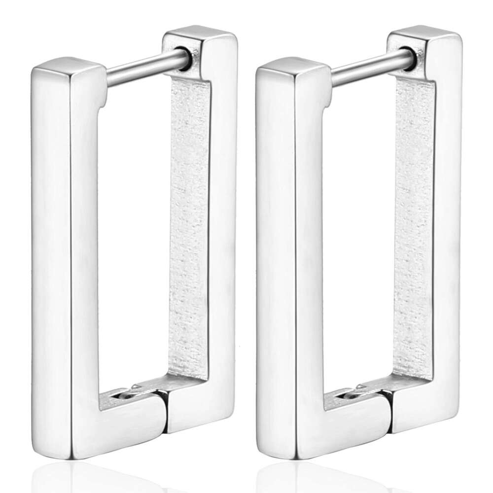 stainless steel ear buckles for women light handmade polished geometric earrings in furnace genuine gold earrings