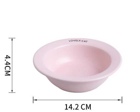 Cat dish bowl pet bowl ceramic cat bowl stand protects cervical vertebrae slanted cat feeding bowl pet wooden stand water bowl dog bowl L251129