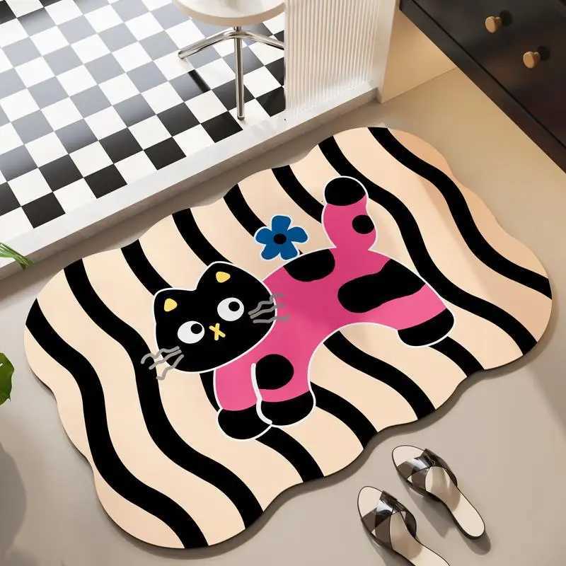 VIKAMA Cartoon Bathro Floor Mat - Quick-Drying Absorbent Mat For Toilet Ro Door Pad - Anti-Slip Carpet For He Decoration H251129