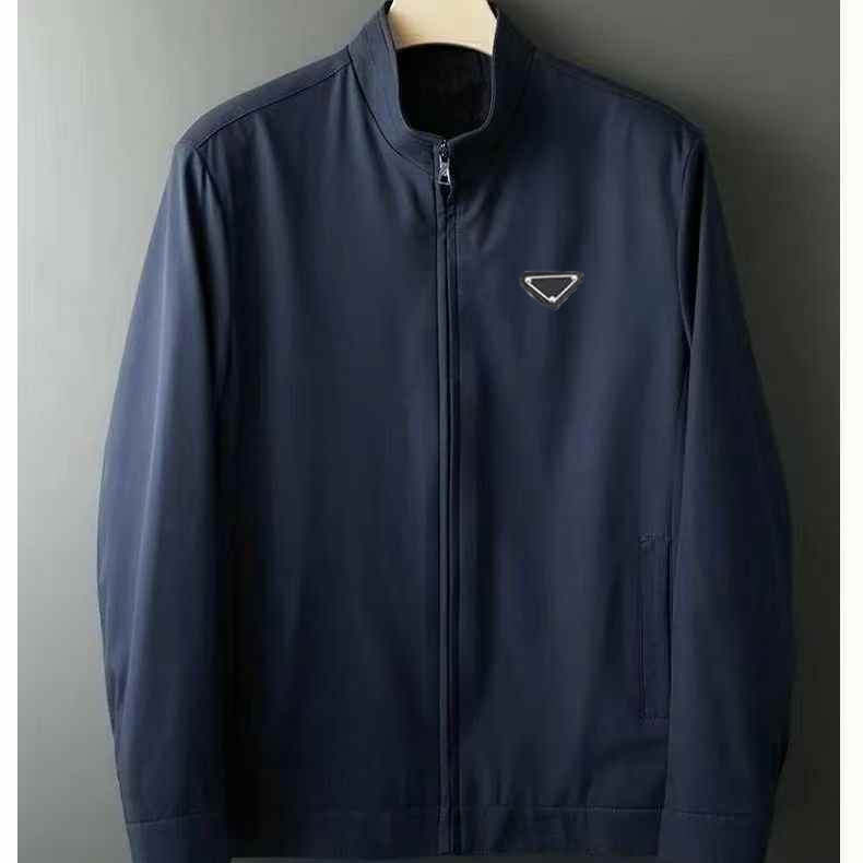 Men's Jackets Designer Mens 3D Lapel Collar Spring Autumn Mid-life Formal Coats Windshield Baseball Black Navy Outerwear Coat Fashion Casual