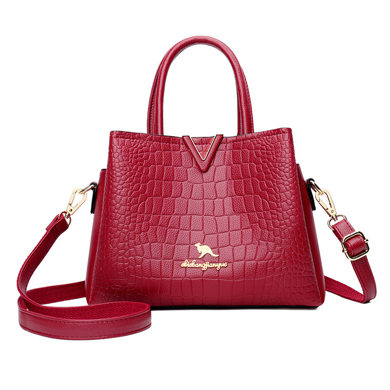 Stylish Oversized Leather Shoulder Bag Women's Fashion - Water-resistant Multi-pocket Tote / Large Capacity Handbag Free Worldwide Delivery