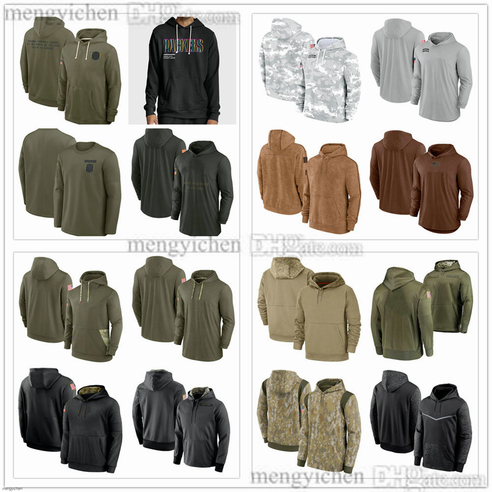 Men's S-4XL Olive 2025 Salute to Service Hoodie Pullover 1 Micah Parsons 10 Love 85 Tucker Kraft 8 Josh Jacobs 29 Xavier McKinney 87 Romeo Doubs Football Sweatshirt