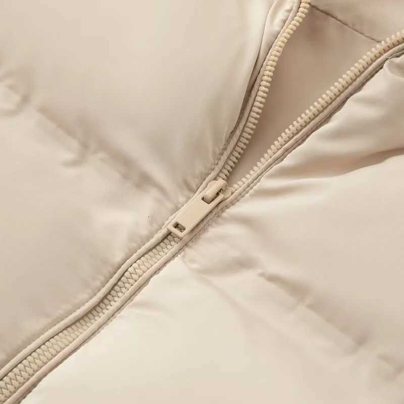 2025 autumn new womens casual fashion versatile simple temperament stand collar sleeveless warm vest jacketT251129