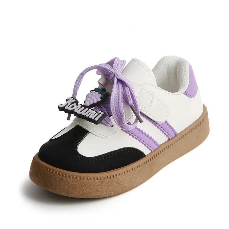 Sanrio Kuromi My Melody Girls Leather Shoes Bow Tie Kawaii Kids Cartoon Soft Bottom Sweet Board Shoes Fashion New Children Shoes H251129