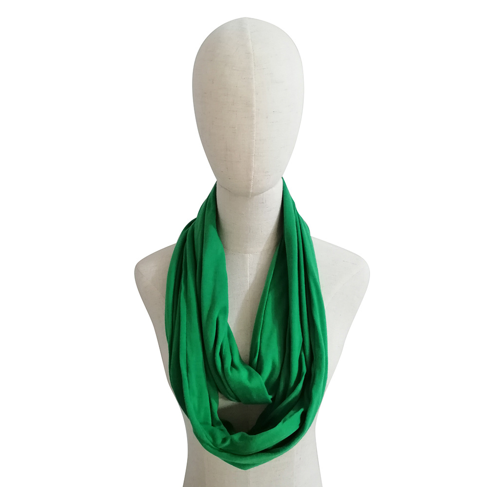 K563 Cross-border creative new scarf for women solid color sweat cloth autumn and winter warm multi-purpose storage zipper pocket unlimited neck