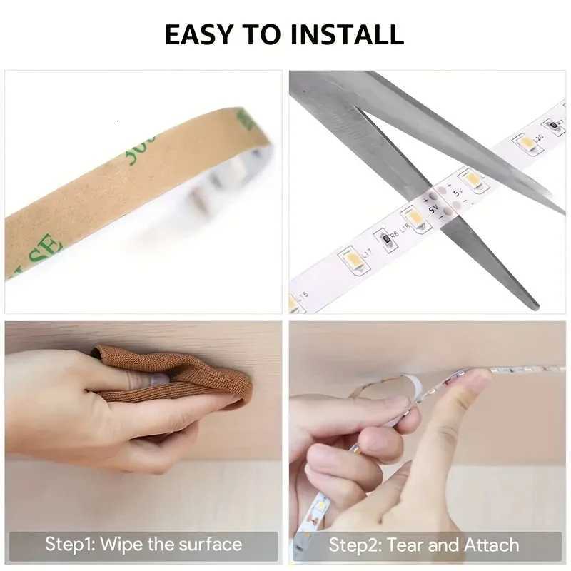 3AA Battery Power Led Strip Light SMD2835 1M 2M 3M 5M 10M Flexible Lighting Ribbon Tape White/Warm White Lamp Strip Backlight M251129