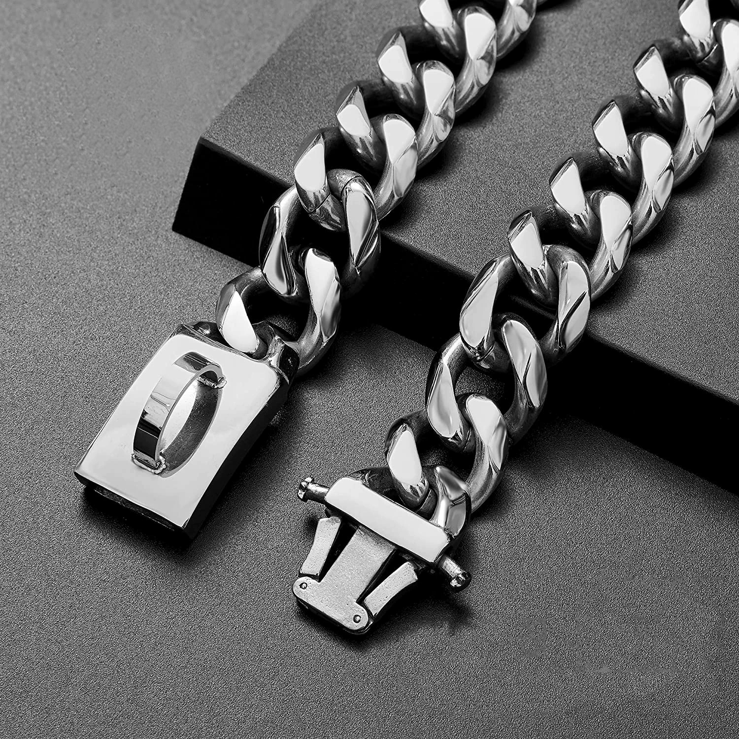 Gold Silver Dog Collars Stainless Steel Necklace Collar Pet Supplies Accessories Chain Medium Large Dogs Gold Solid Cuban