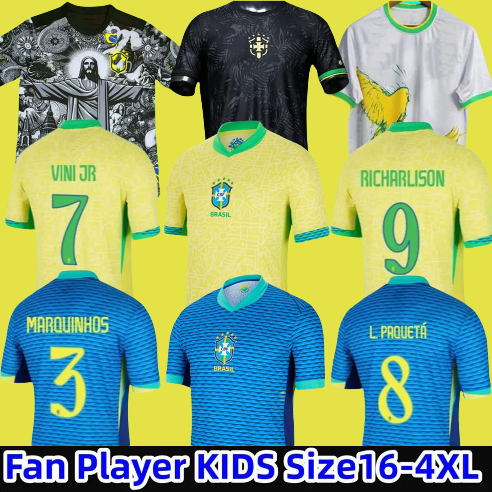 24 25 BRAZILS 22 23 2024 2025 soccer jerseys Camiseta de futbol PAQUETA RAPHINHA football shirt maillots MARQUINHOS VINI JR brasil RICHARLISON MEN KIDS WOMAN NEYMAR