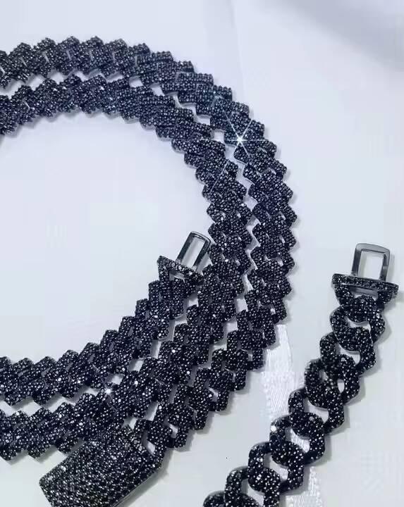 Latest Silver Gold Plated 10/14/18/mm Heavy Multicolored Cuban Chain Link Necklace for Men