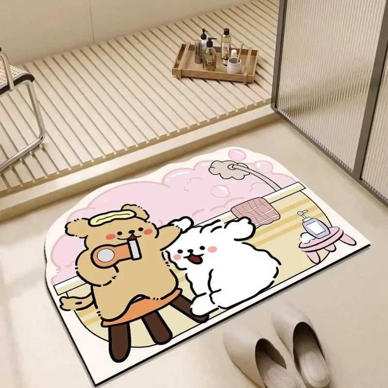 Bathro floor mat diatoeous earth toilet floor mat household absorbent mat bathro entrance non slip mat H251129