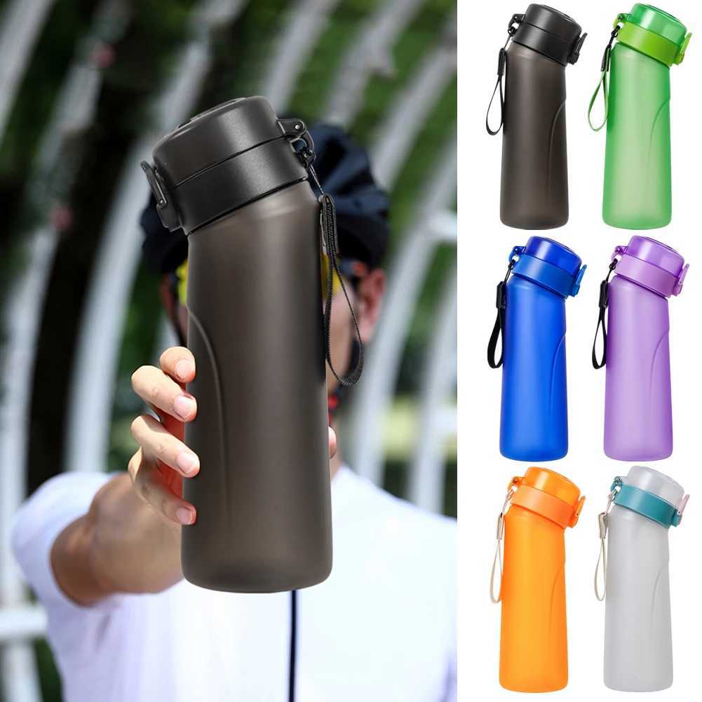 Flavored Water Bottle 650ml Sports Alr Drinking Bottle 7 Fruit Fragrance Pods Water Cup for Outdoor Camping Fitness FashionT251129
