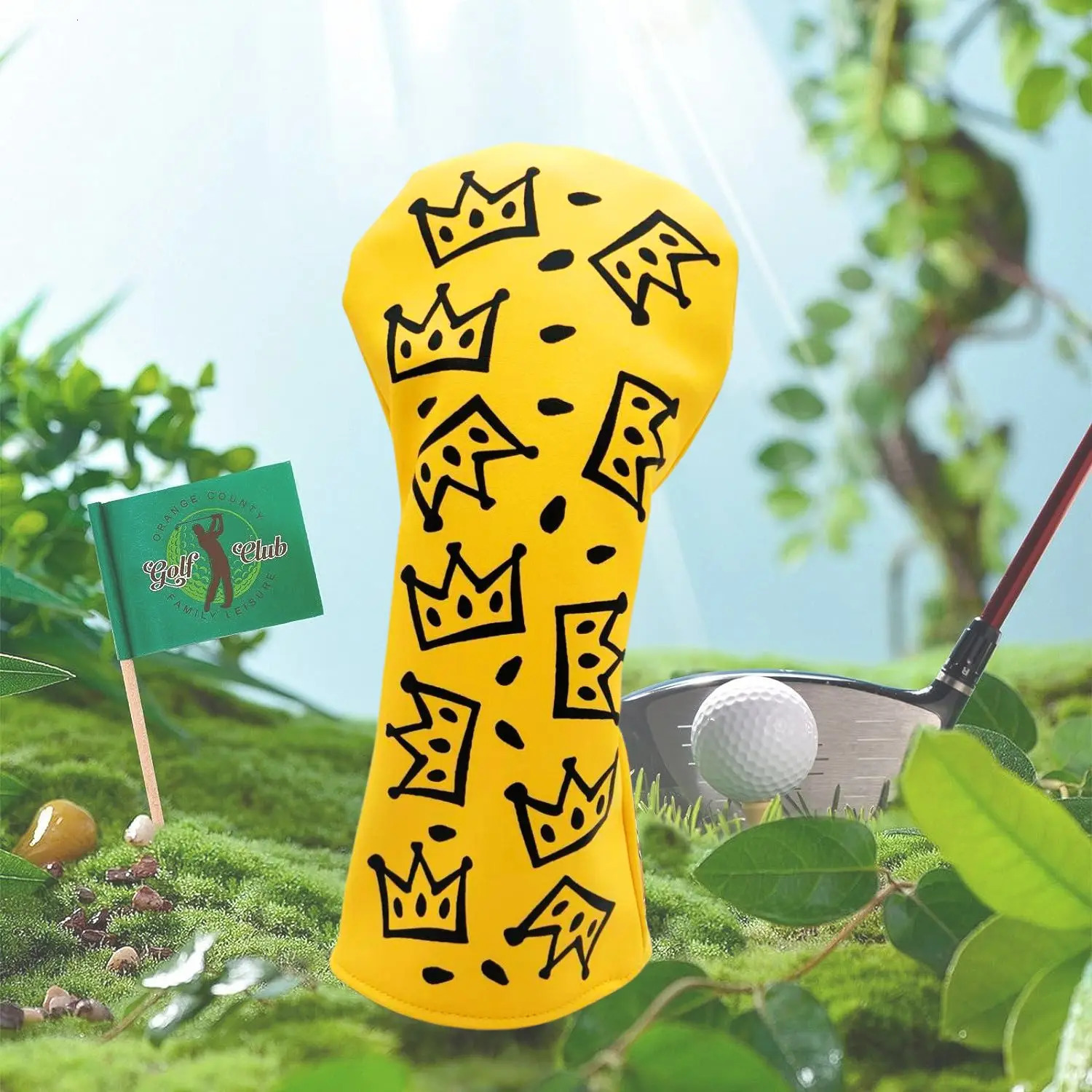 Golf Club Head Cover with Crown n Durable Synthetic for Driver Creative Christmas Headcover 251129