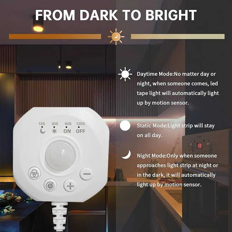 USB Motion Sensor Neon LED Light Strip 5V Neon Lighting With Chase Effect for Kitchen Cabinets Stair Showcase Bedroom Bed M251129