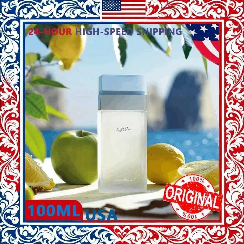 100ml Light Blue Eau De Toilette- Unisex Fresh Floral Citrus 34oz / 100ml Perfume Fragrance Light Blue Womens EDT GiftsT251129