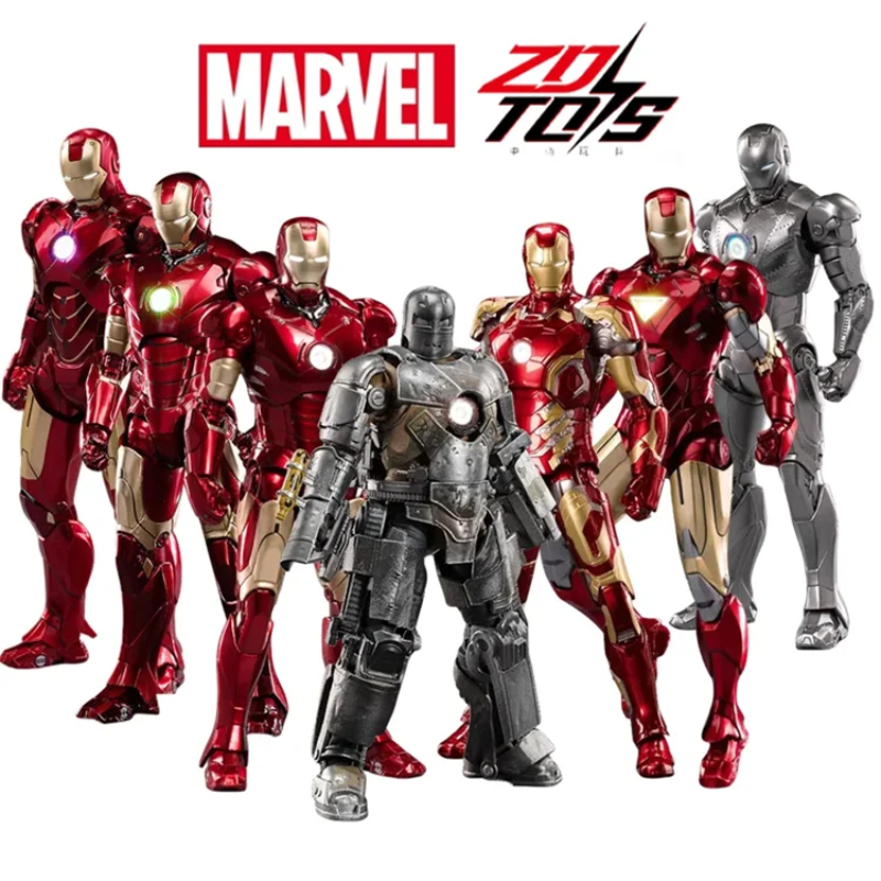 ZD Toys Iron Man Action Figure Joint Movable MK1 MK3 MK6 MK7 MK42 MK45 MK50 MK85 MK17 MK33 MK39 Adult Collection Figure Gift