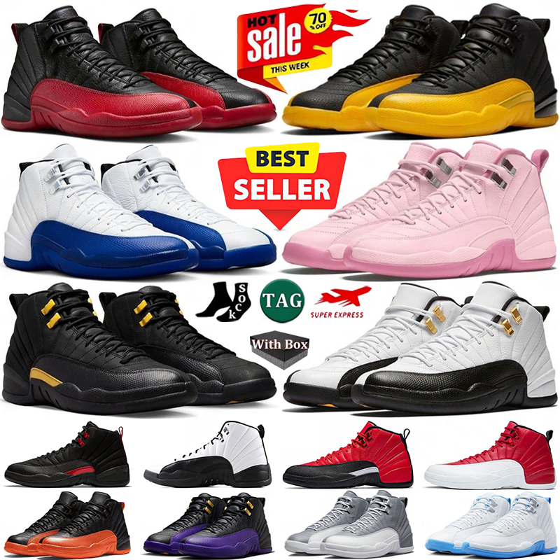 Trainers 12 12s Mens Womens Basketball Shoes Brilliant Orange Black White Cherry Twist University Gold Black Tongue Taxi Bloodline Flu Game Sports Sneakers With Box