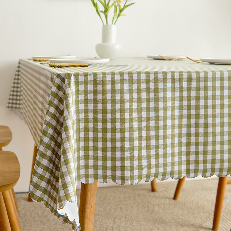 A859 small fresh pastoral pvc tablecloth waterproof and oil-proof washable ins net red desk dining table tablecloth coffee table mat rectangular