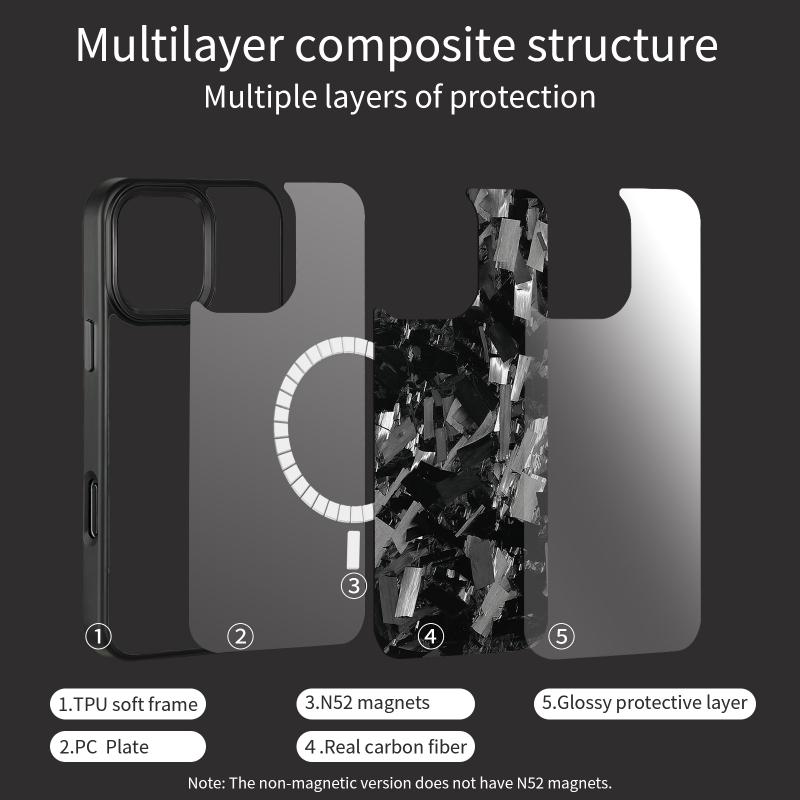 Metal black frame forged carbon fiber mobile phone case for iPhone16/15/14/13/11 pro max iPhone case gold green