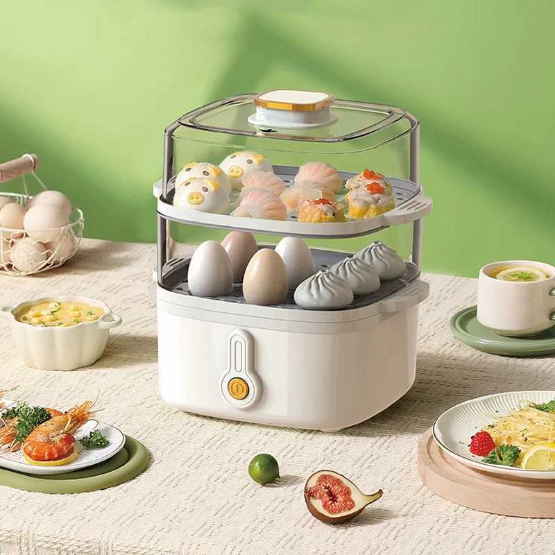 300W Egg Cooker Multi-layer Electric Steamer Multifunctional Breakfast Machine Auto Power Off Steaming Vegetable Steamer 220V C251129