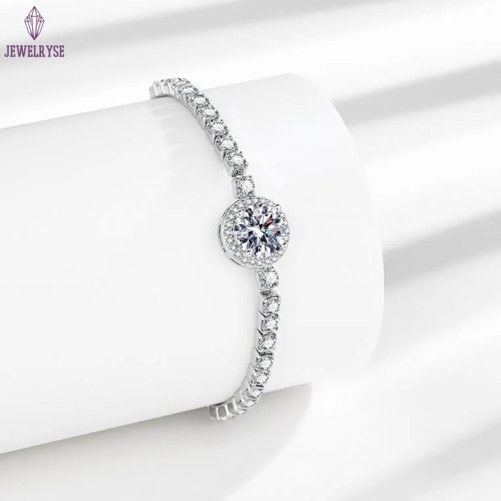 Ins Top Sell Wedding Jewelry Sets Ladies Jewellery 925 Sterling Silver Round Cut White Lab Moissanite Diamond Clavicel Necklace Stud Earring Women Rin