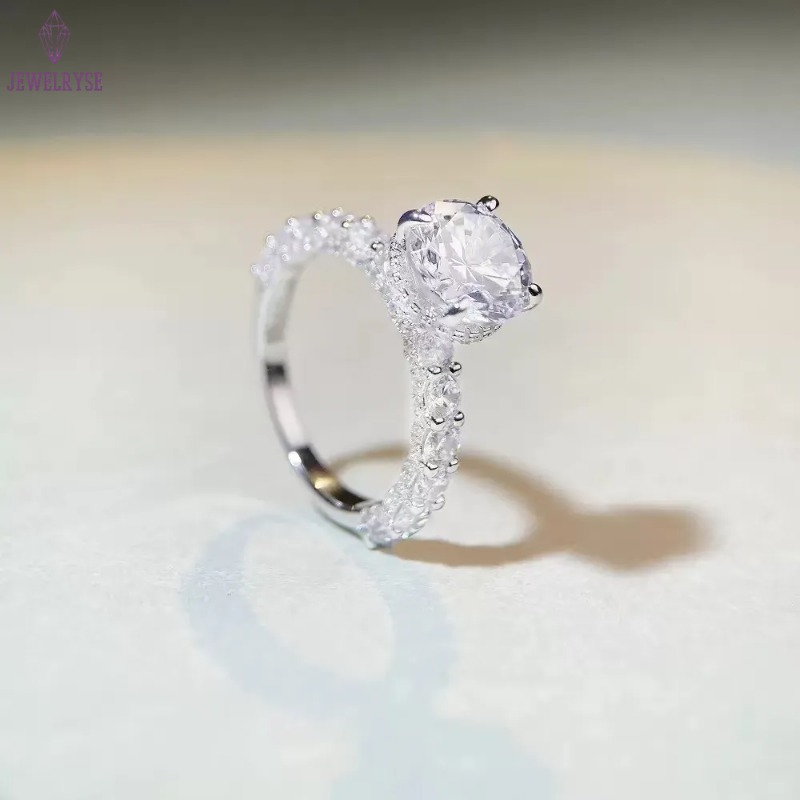 Custom 14K 18K Gold 2CT 3CT 5CT Radiant Cut D VS1 VVS1 IGI Certified Lab Grown Diamond Engagement Wedding Ring for Women