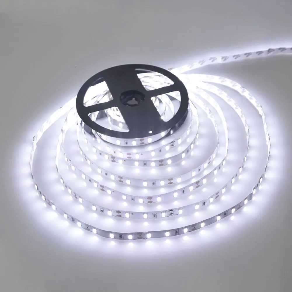 LED Strip 5050 5630 2835 RGB Lights 12V 5M Flexible Home Kitchen Decoration Lamp Waterproof 300 LED Tape Diode Ribbon 60LEDs/M M251129
