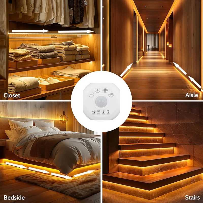 USB Motion Sensor Neon LED Light Strip 5V Neon Lighting With Chase Effect for Kitchen Cabinets Stair Showcase Bedroom Bed M251129