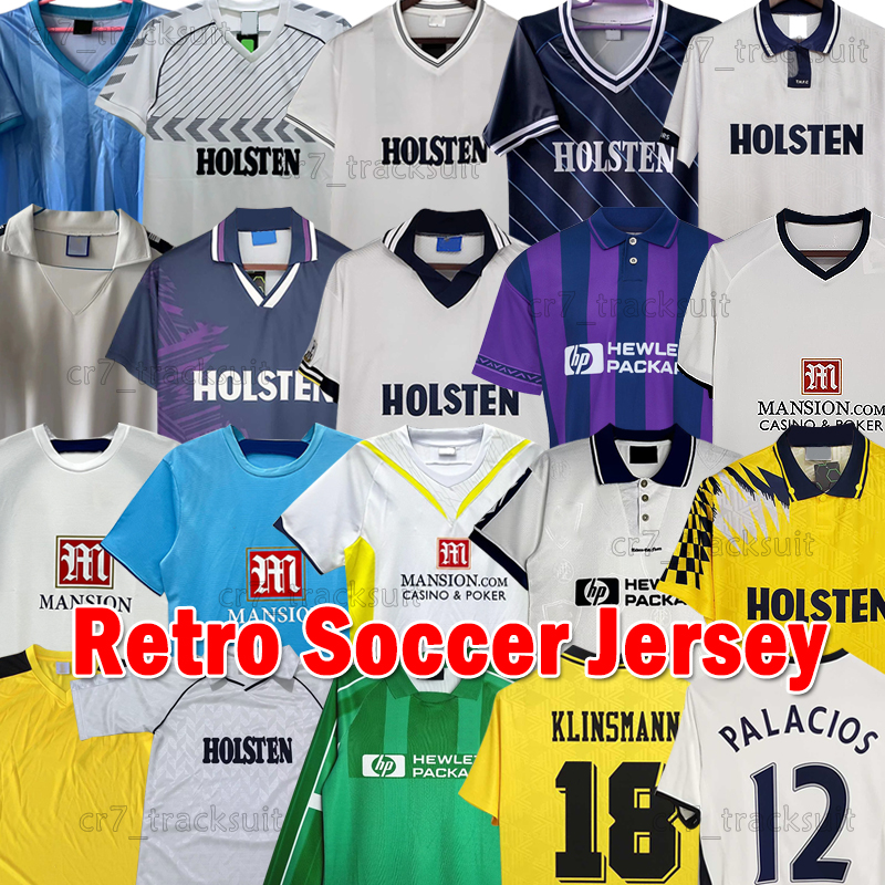 1978 Retro Tottenham Soccer Jerseys KLINSMANN ANDERTON 1981 93 PALACIOS Football Shirt 1986 88 DUMITRESCU 1991 94 97 99 SHERINGHAM 2006 09 2010 LINEKER Men Uniforms