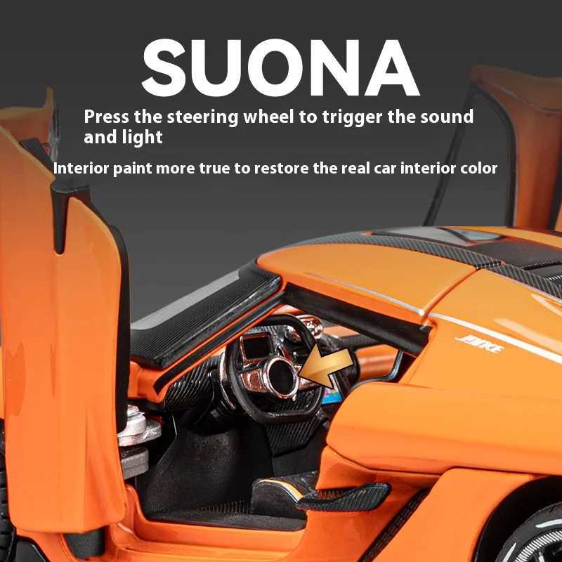 Simulation 124 Jesko Car Model Alloy Car Model Sports Car Childrens Toy Car Collection Ornaments Boy Birthday Gifts J251129